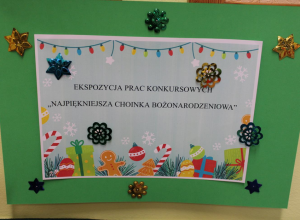 Podziękowania za udział w konkursie "Najpiękniejsza Choinka Bożonarodzeniowa"