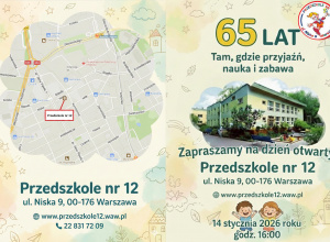 Poznajcie nasze Przedszkole nr 12 - miejsce pełne radości i uśmiechu!