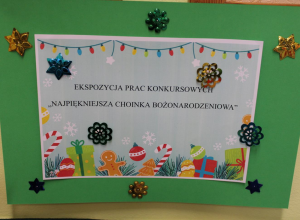 Podziękowania za udział w konkursie "Najpiękniejsza Choinka Bożonarodzeniowa"